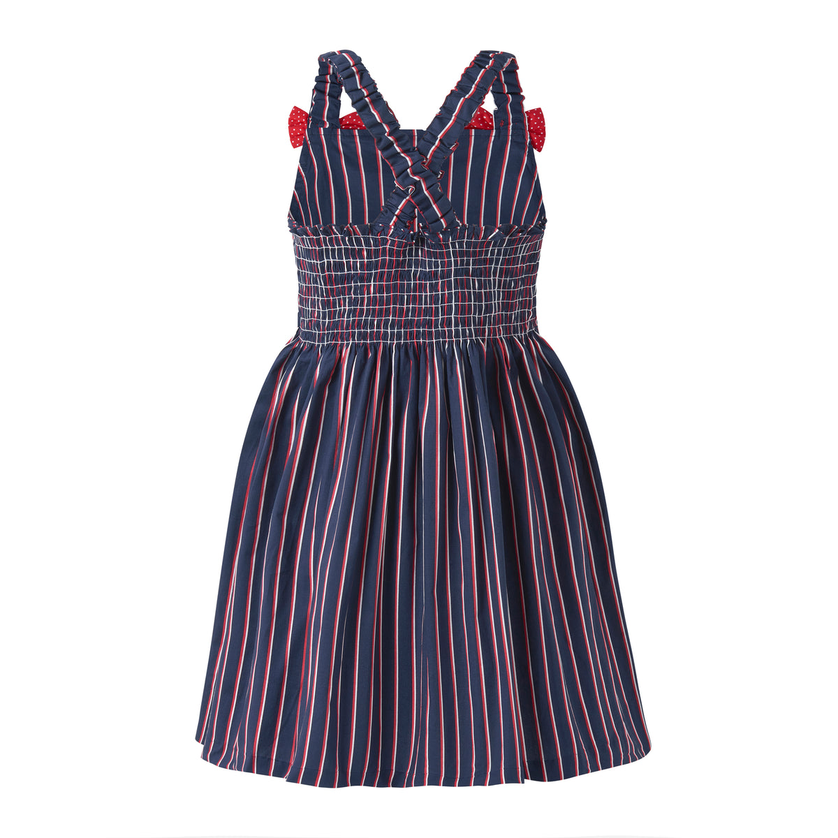 Navy Striped Bow Sundress