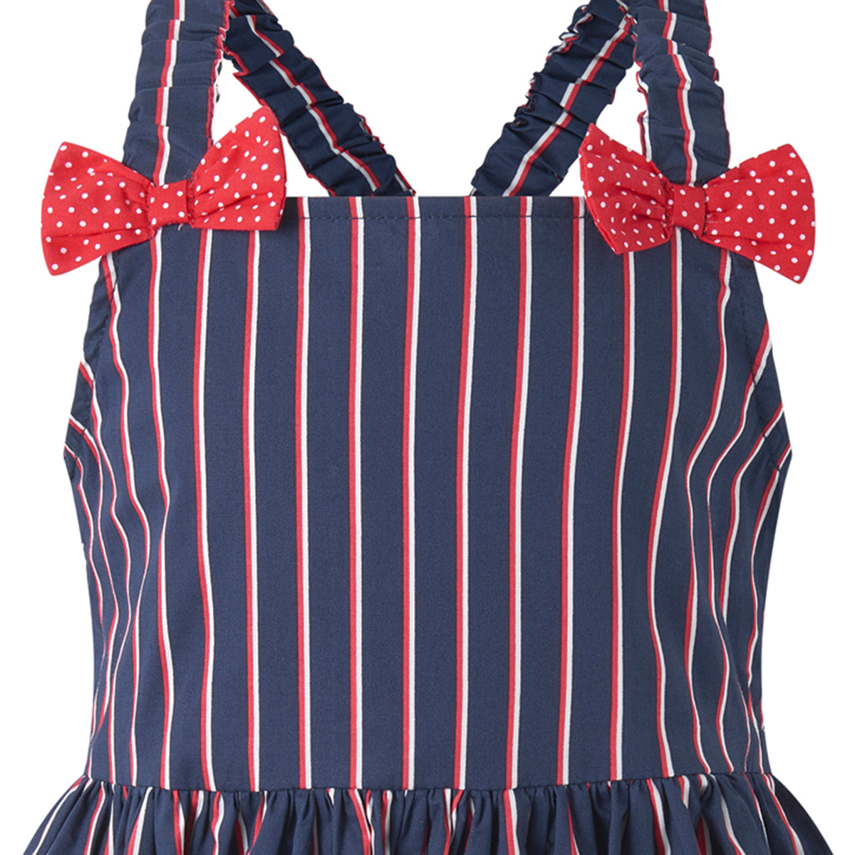 Navy Striped Bow Sundress