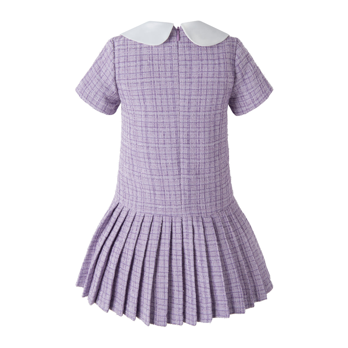 Peter Pan Collar Tweed Dress
