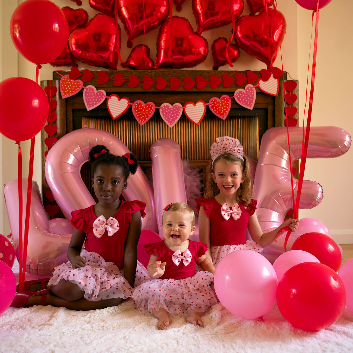 Heart Tulle Tutu Dress & Hairband