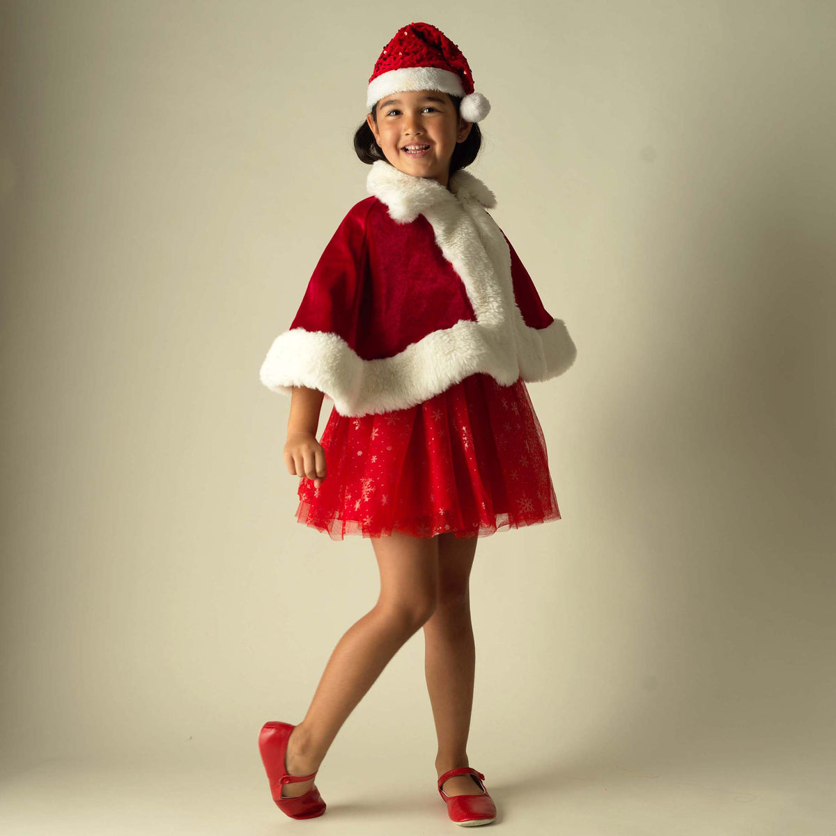 Santa Dress, Cape and Hat Set