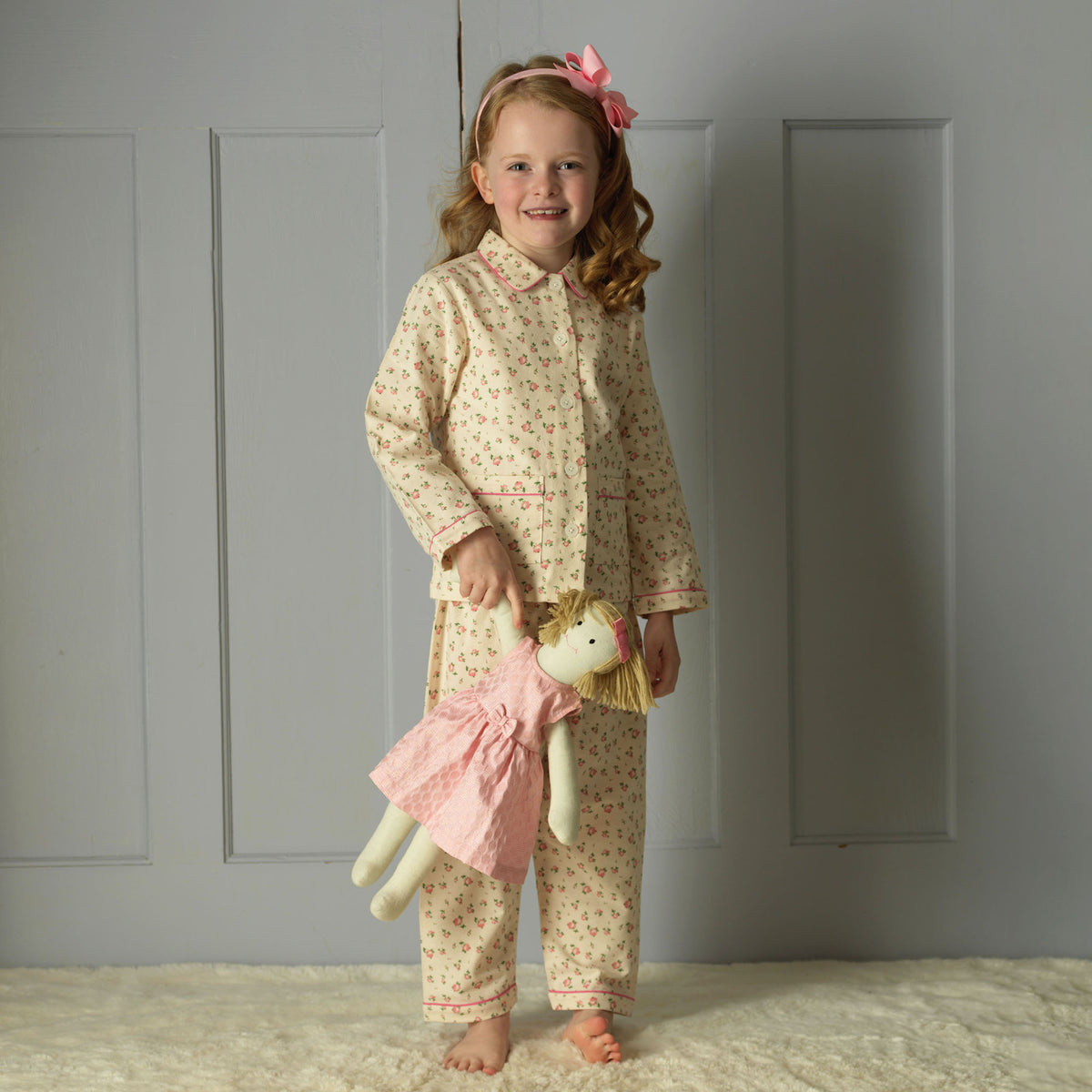 Rosebud Flannel Classic Pyjamas