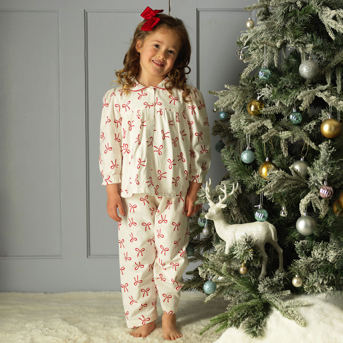 Bow Flannel Babydoll Pyjamas