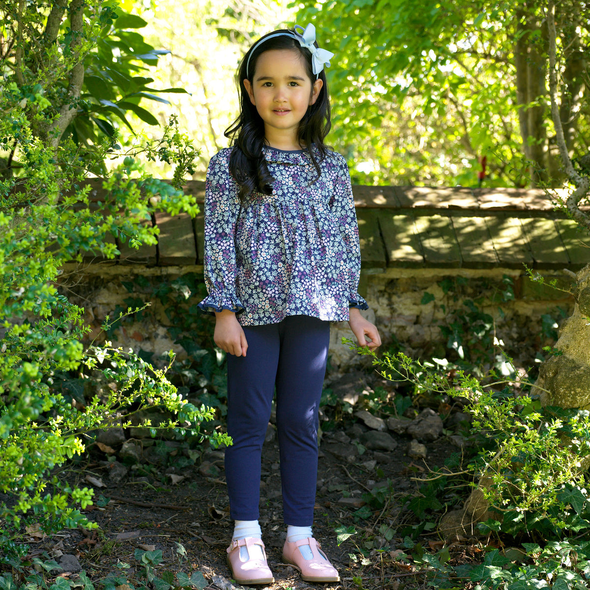 Wild Floral Blouse & Leggings Set