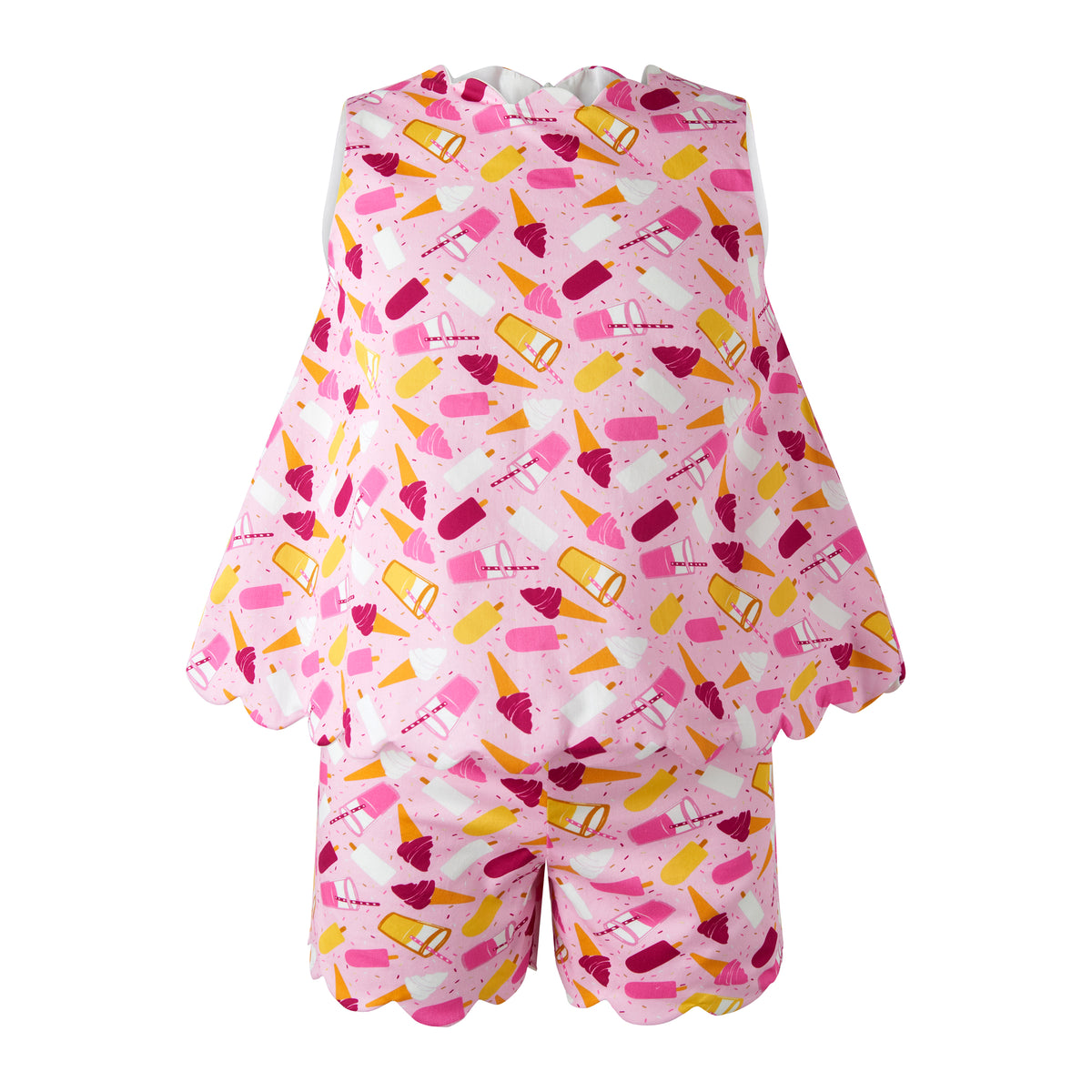 Ice Cream Scalloped Short Set