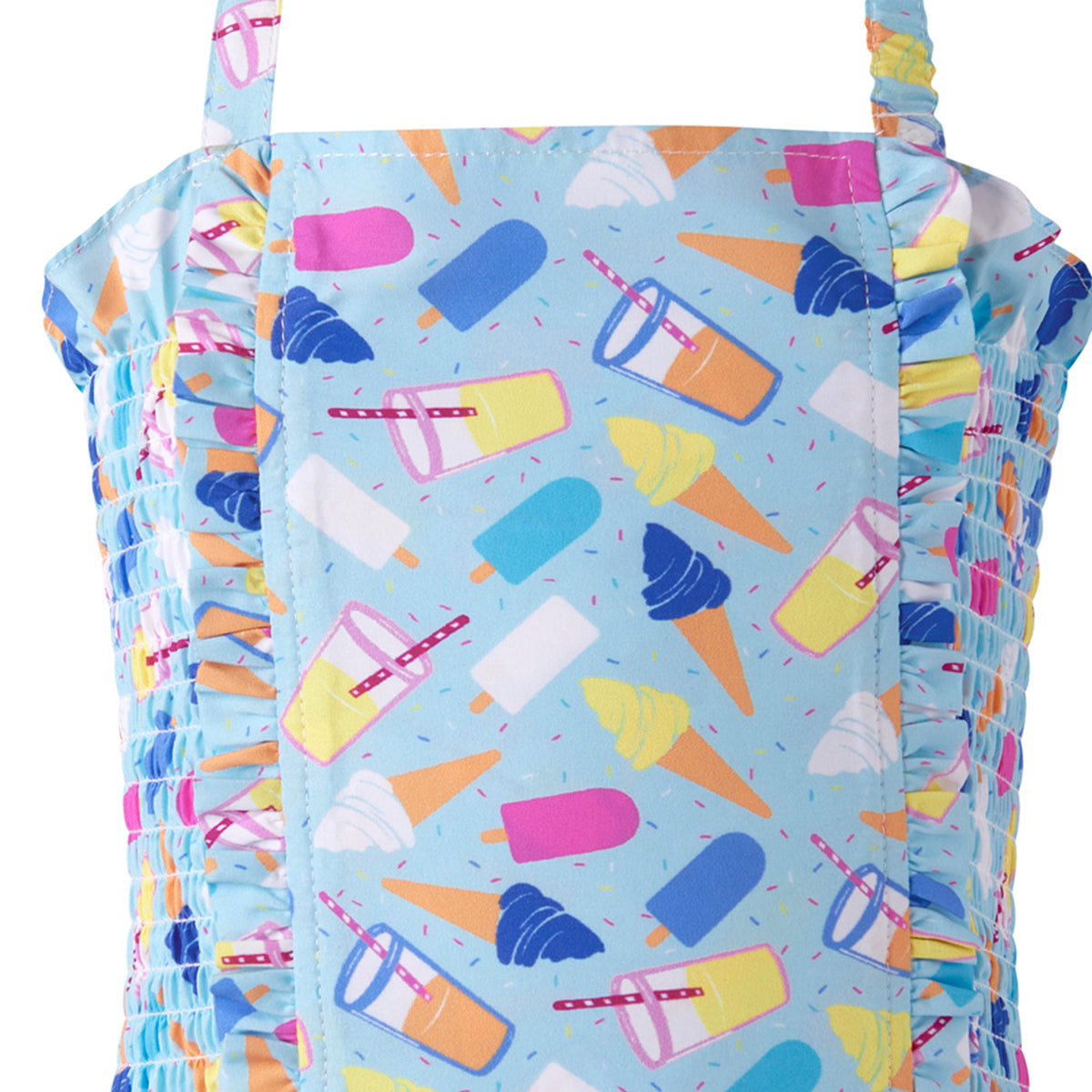 Ice Cream Ruched Swimsuit