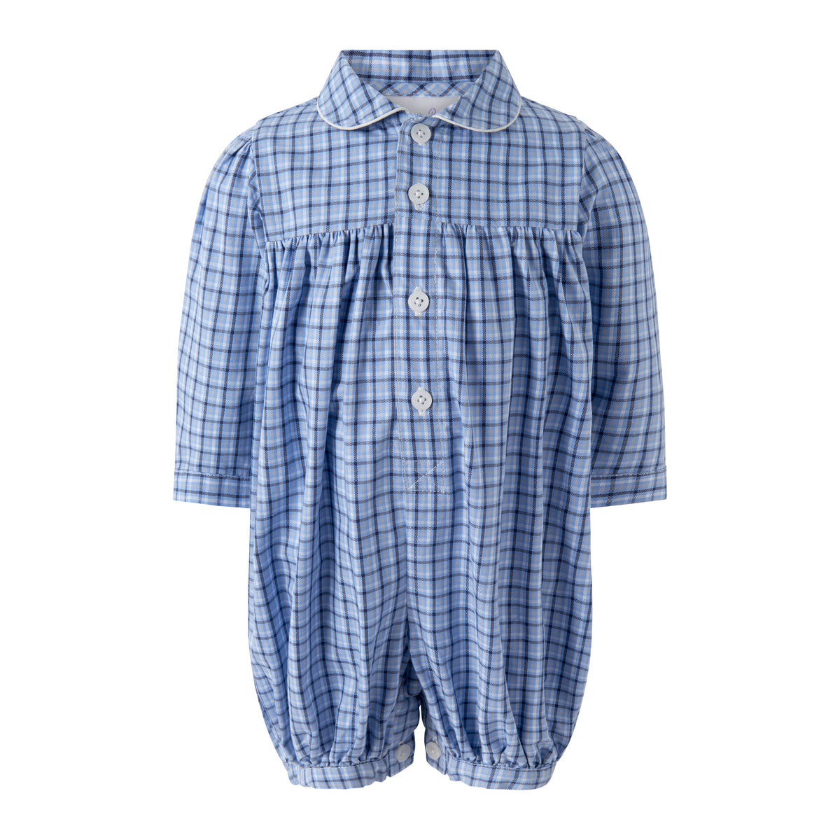 Blue Check Babysuit