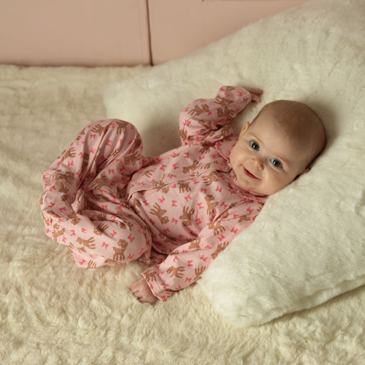 Fawn Bow Babygro