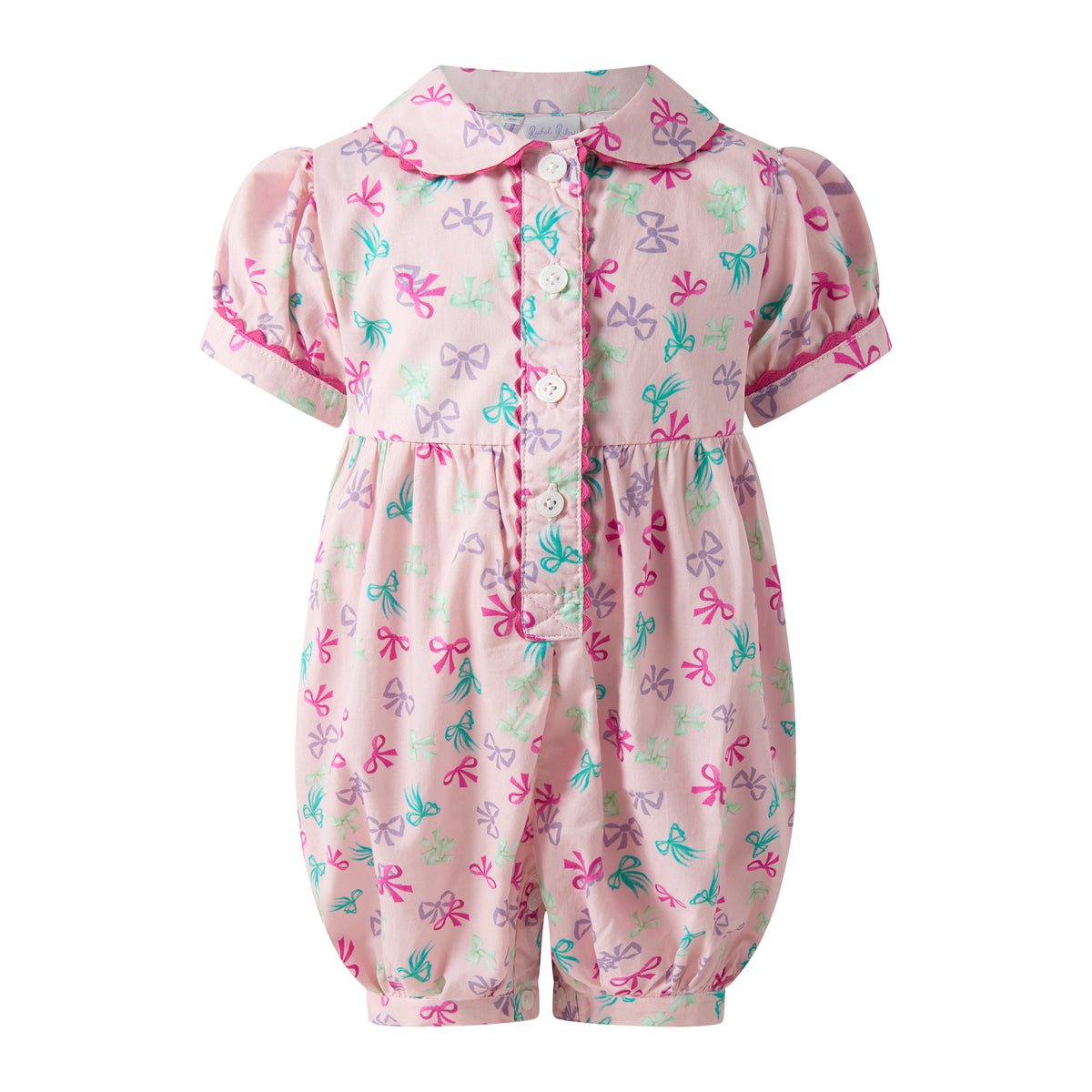 Bow Button-Front Babysuit