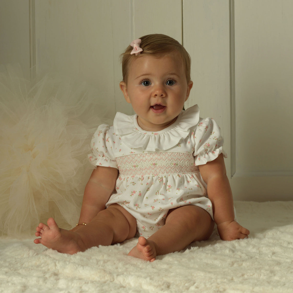 Floral Smocked Bubble