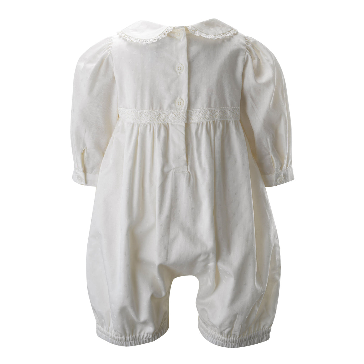 Ivory Lace Trim Babysuit
