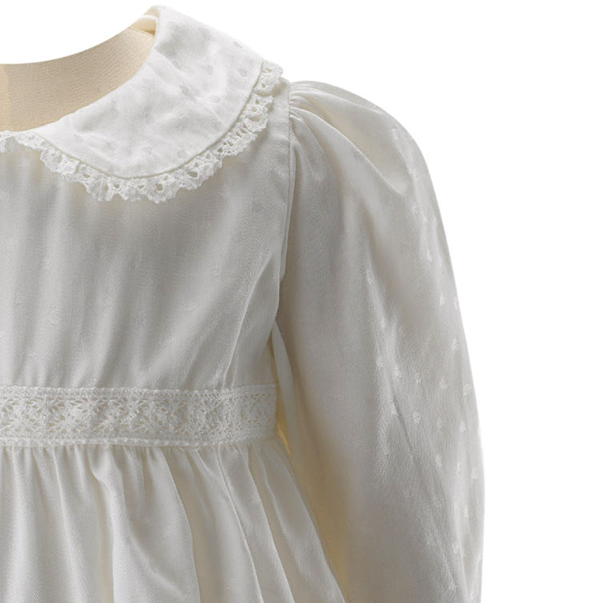 Ivory Lace Trim Babysuit