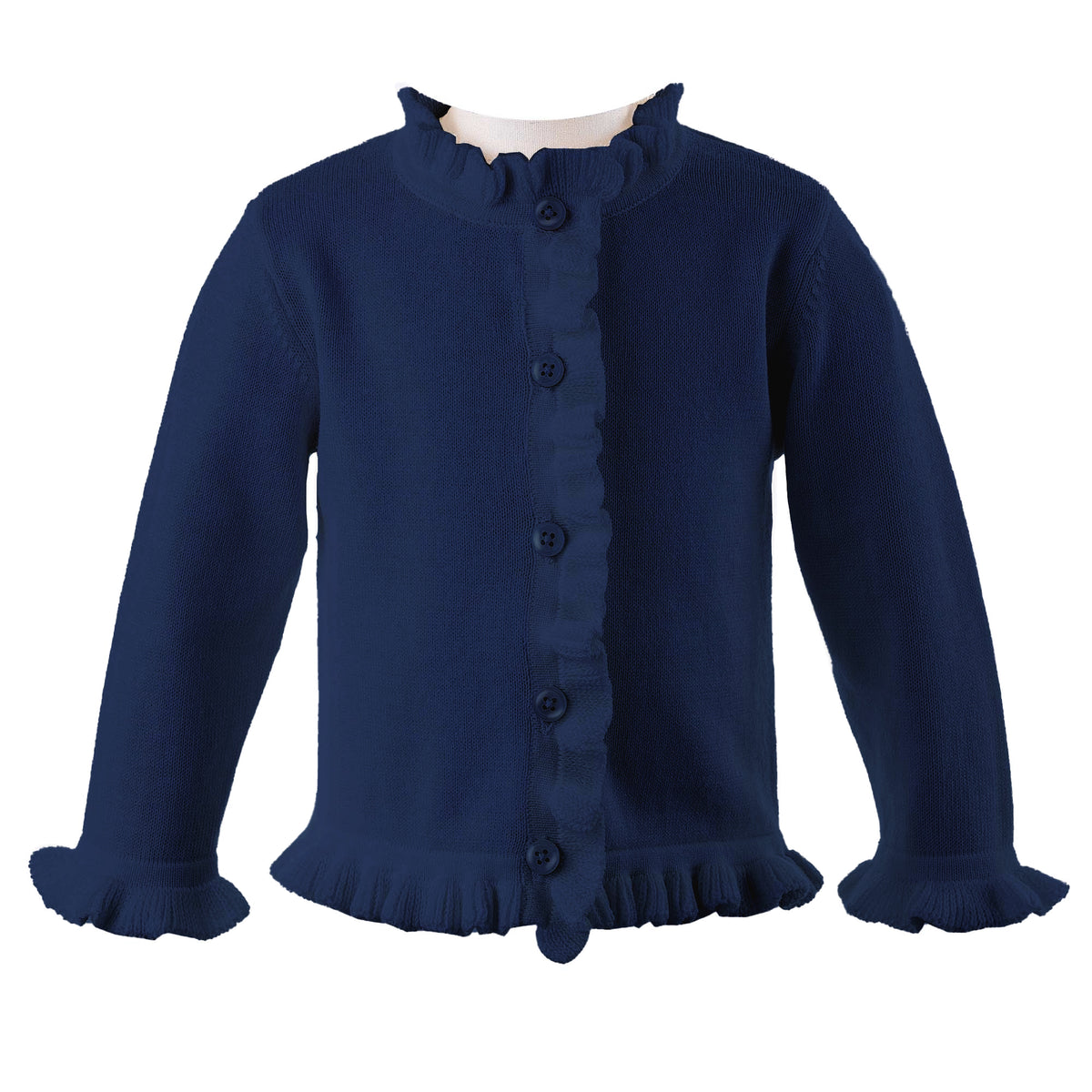 Navy Frill Cardigan