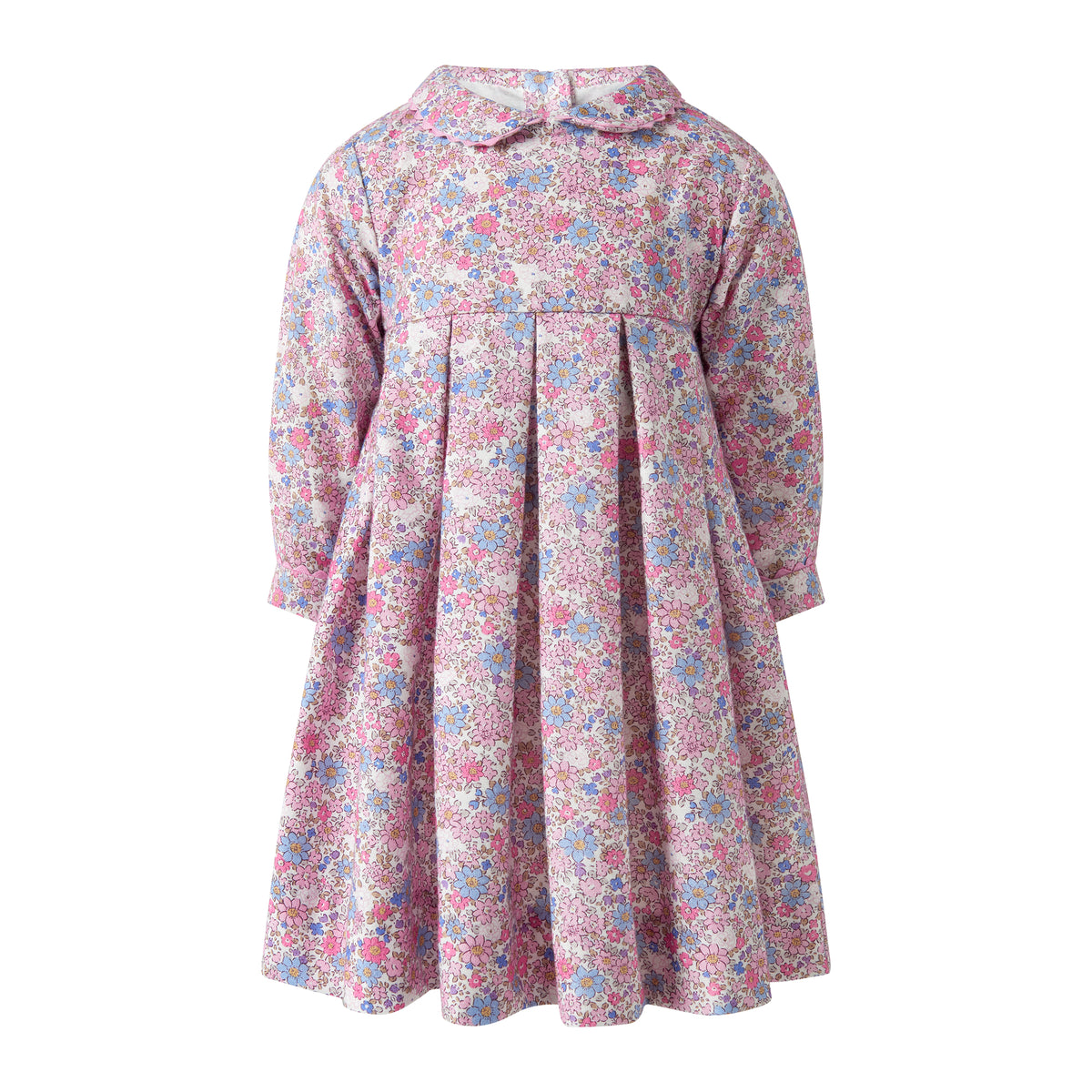 Ditsy Bloom Flannel Pleated Dress