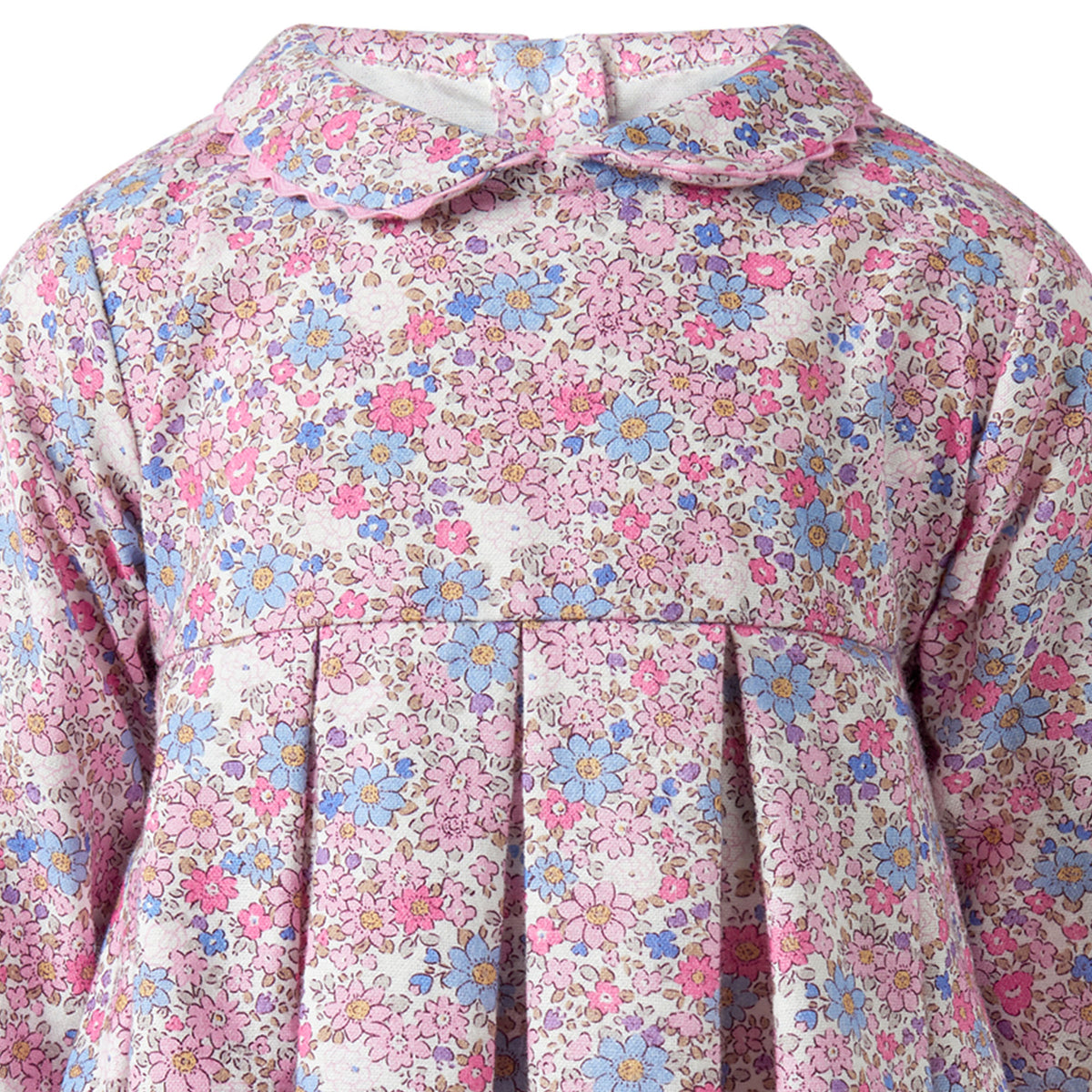 Ditsy Bloom Flannel Pleated Dress