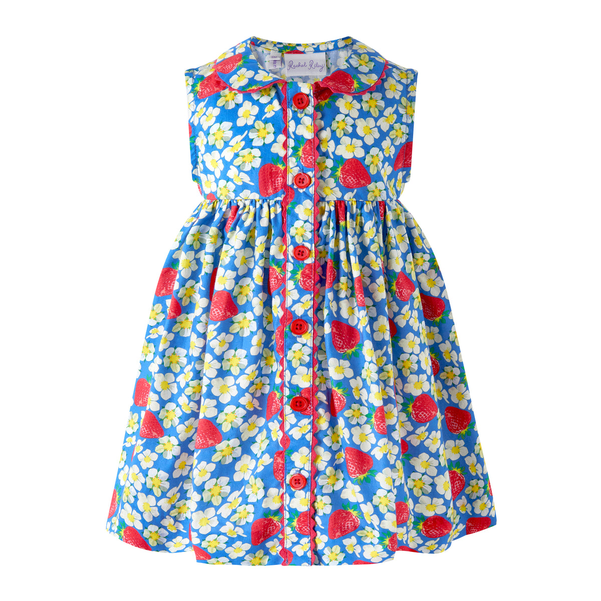 Strawberry Button-Front Dress and Bloomers