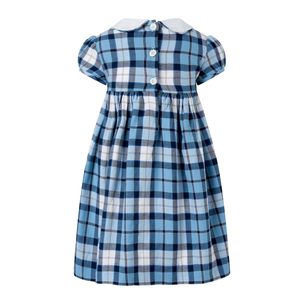 Blue Check Smocked Dress & Bloomers