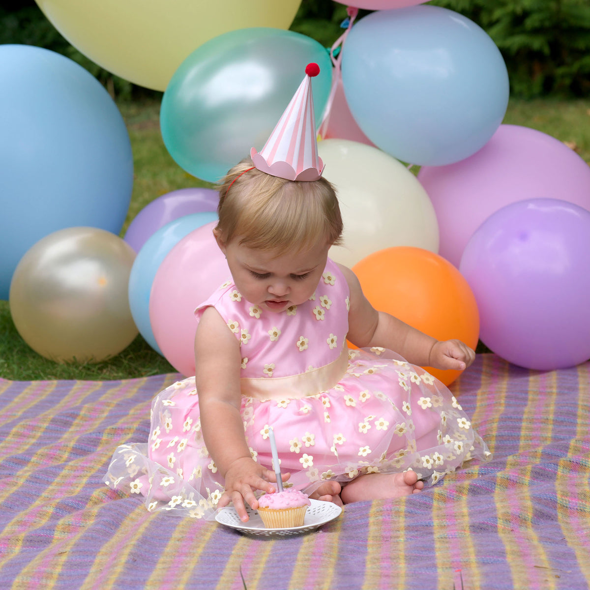 3D Daisy Tulle Party Dress