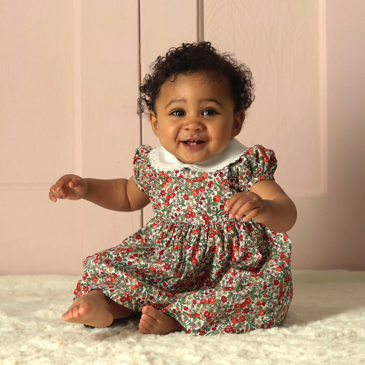 Botanical Frill Front Dress and Bloomers