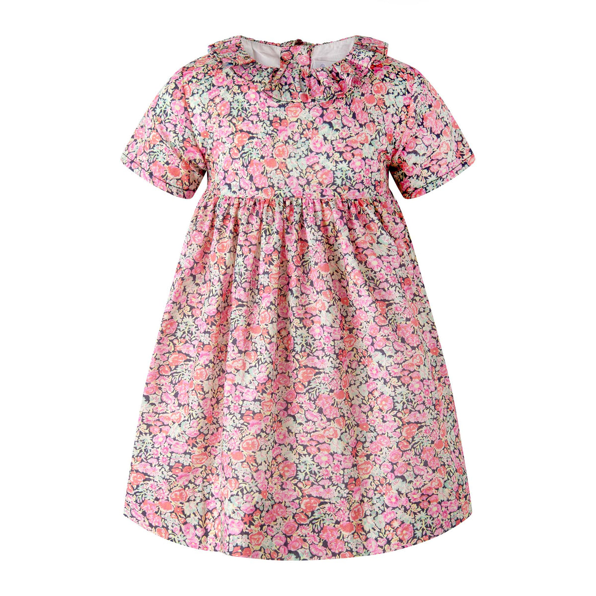 Mini Floral Frill Collar Dress
