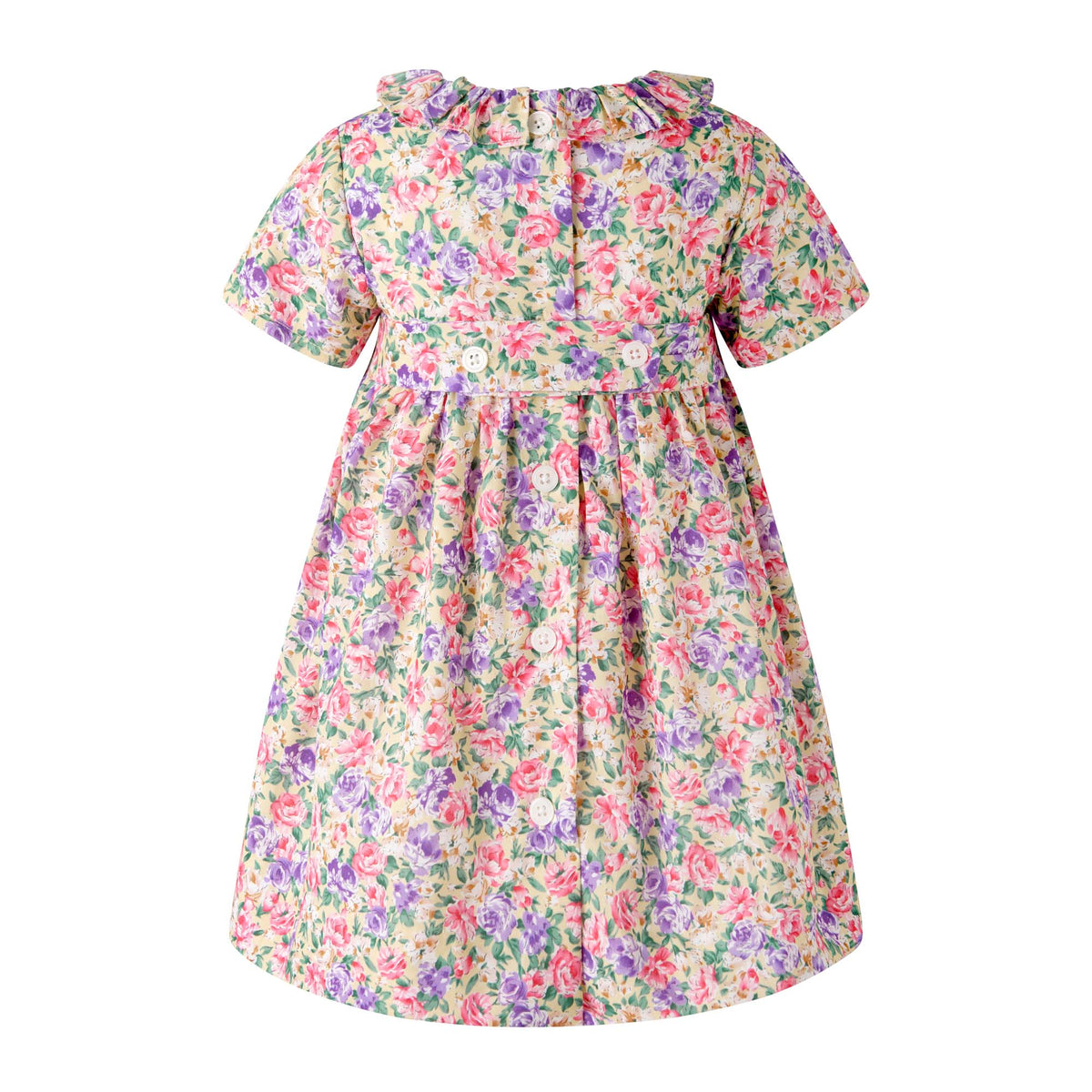 Vintage Floral Frill Collar Dress