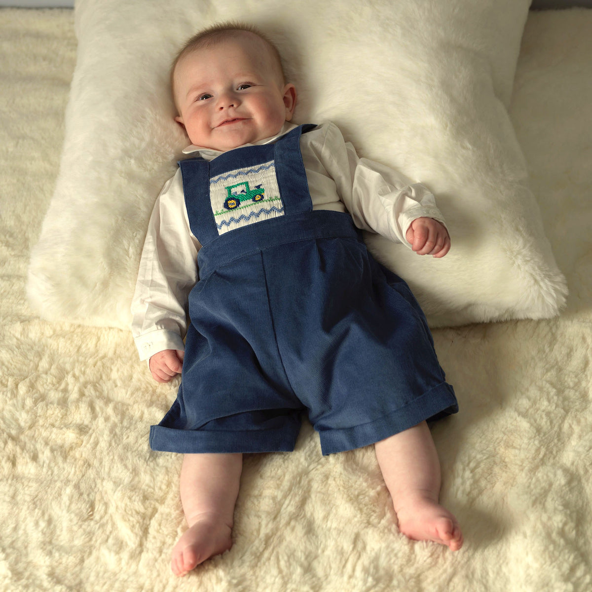 Tractor Smocked Dungarees