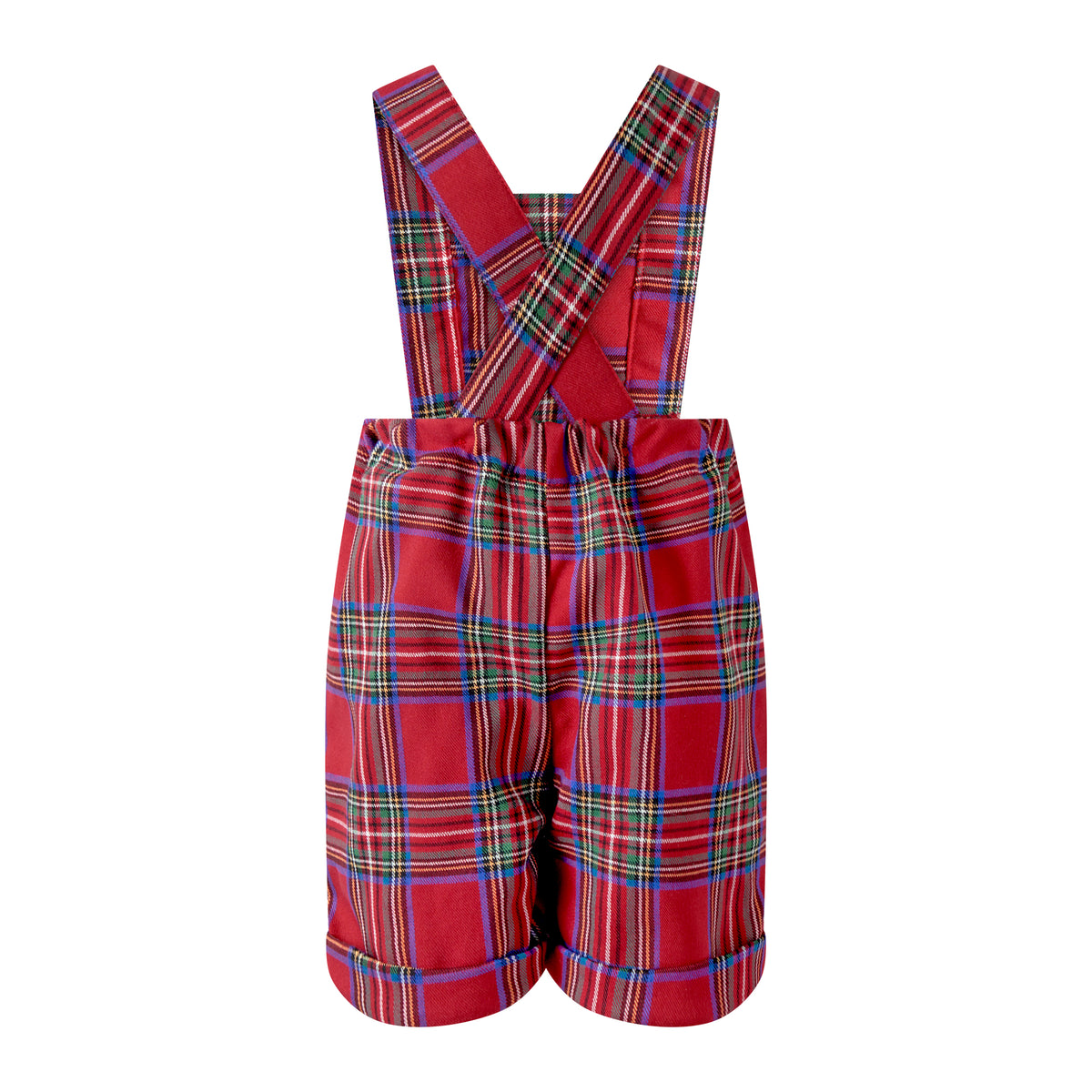 Christmas Tree Smocked Dungarees