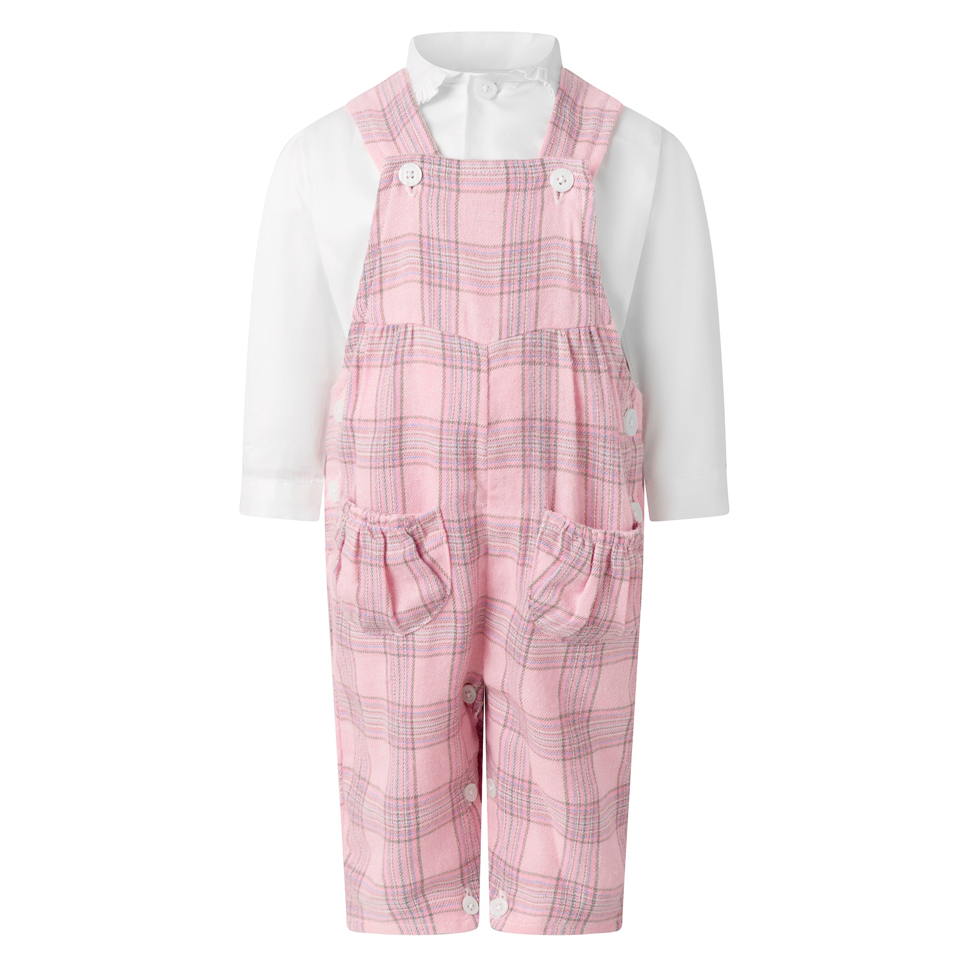 Dungaree Twill Left Side Drape Blouse