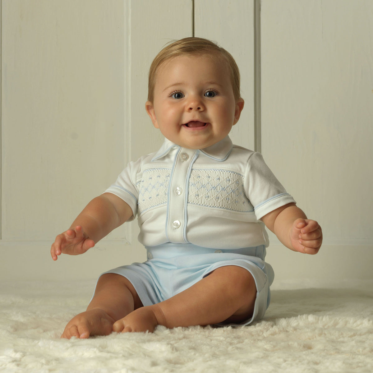 Jersey Smocked Top and Short Set