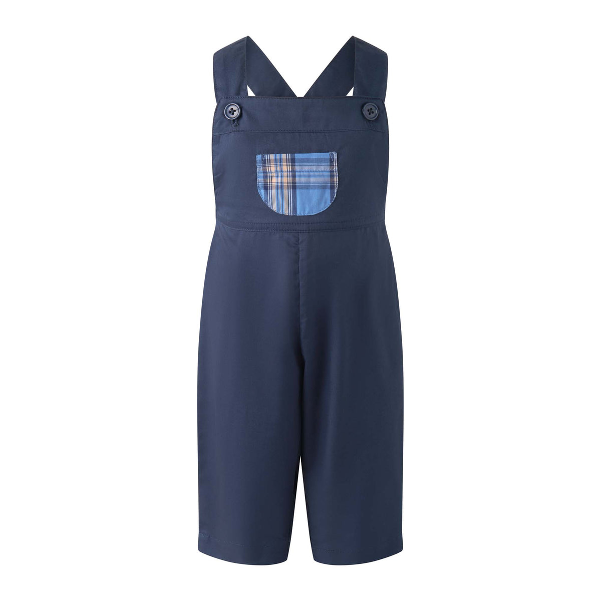 Check Shirt & Dungaree Set