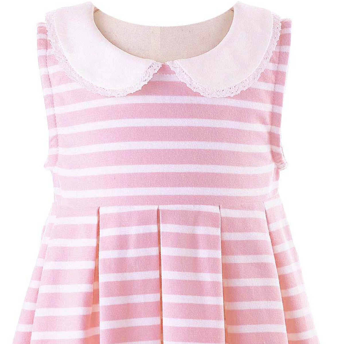 Pink Breton Striped Jersey Dress