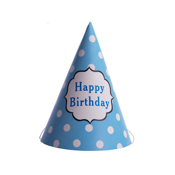 Polka Dot Birthday Hat Blue