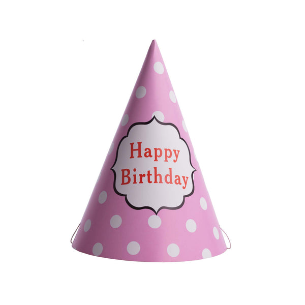 Polka Dot Birthday Hat Pink