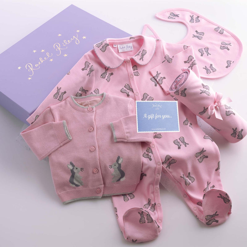 Pink Baby Bunny Gift Box