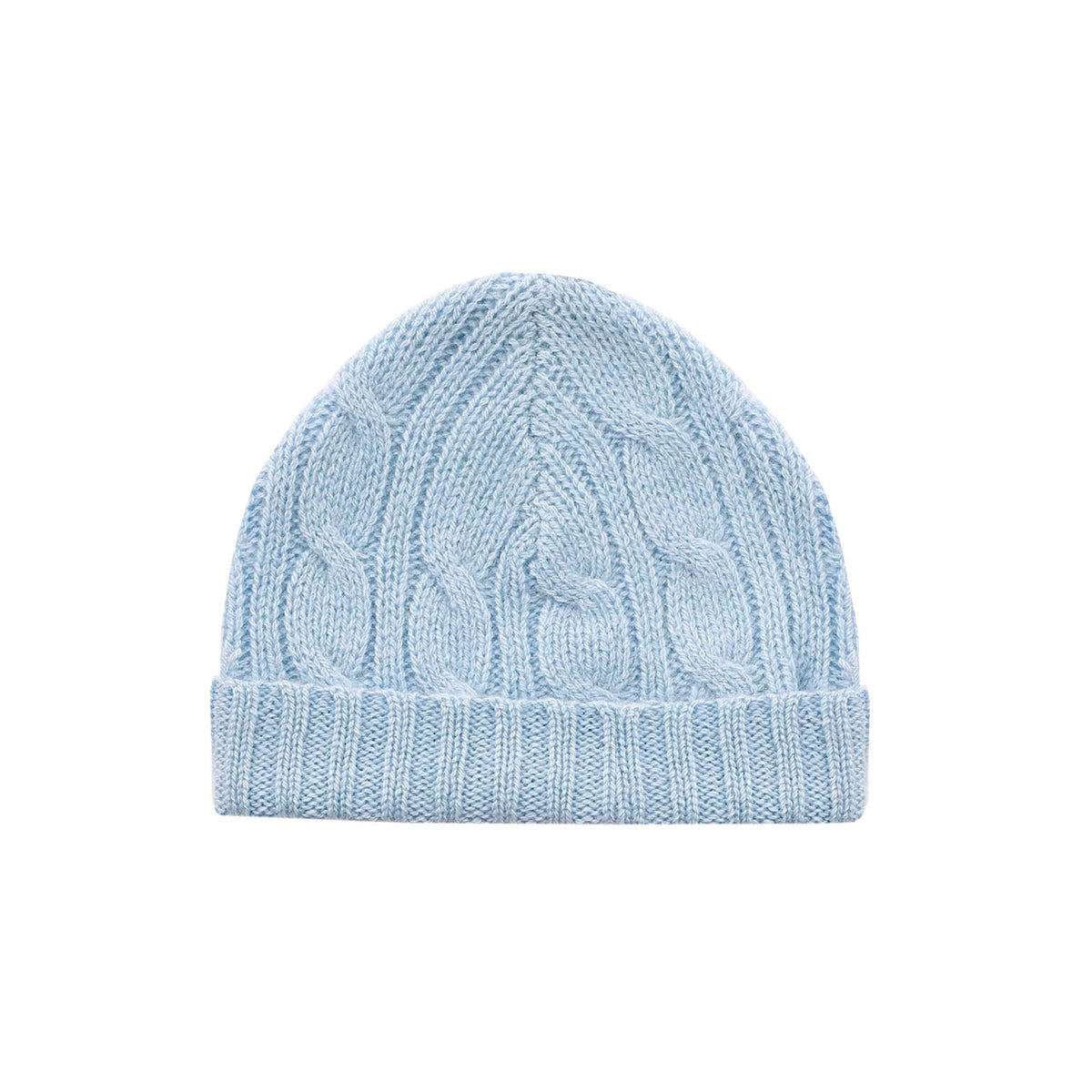 Blue Cashmere Cable Hat