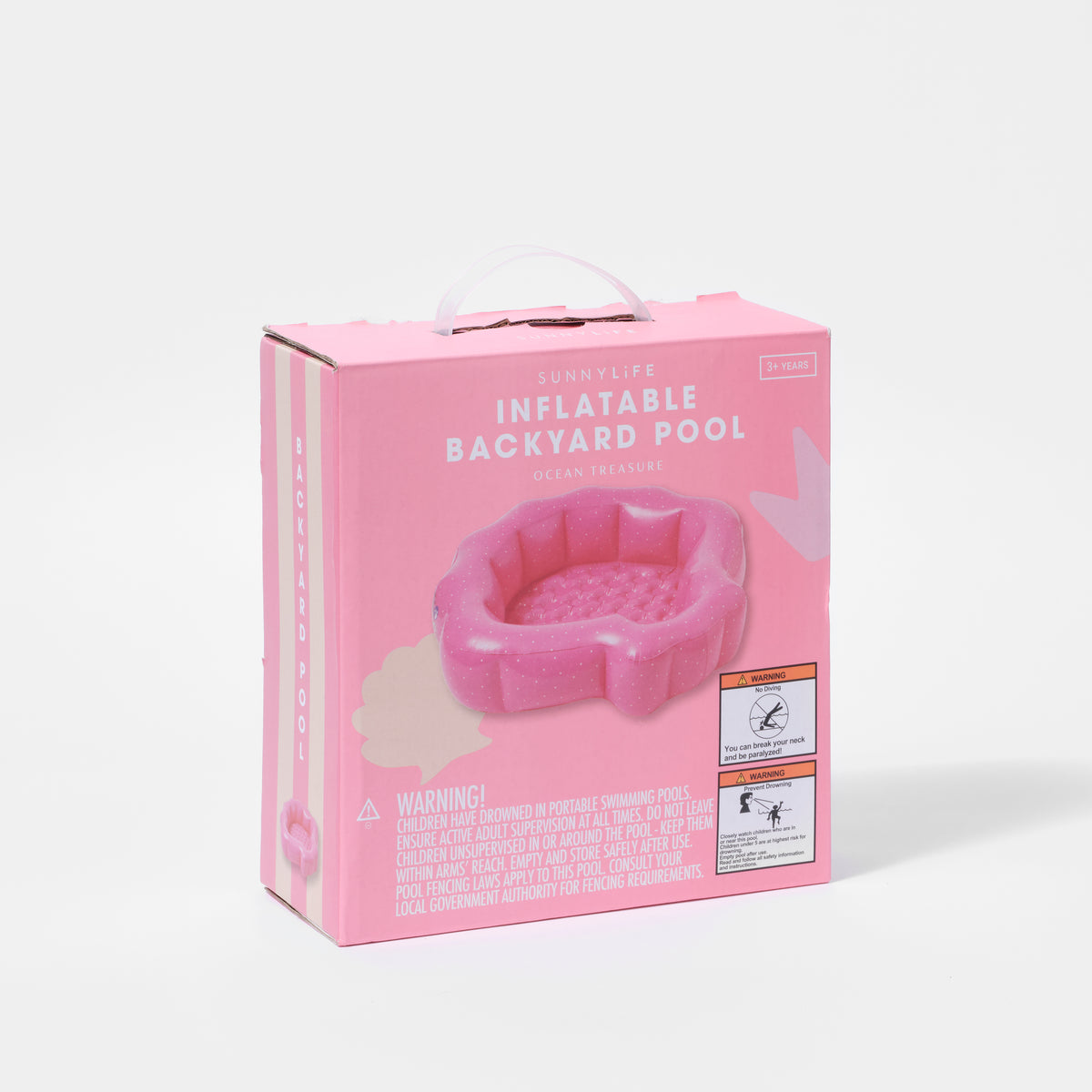 Inflatable Seashell Garden Pool Pink