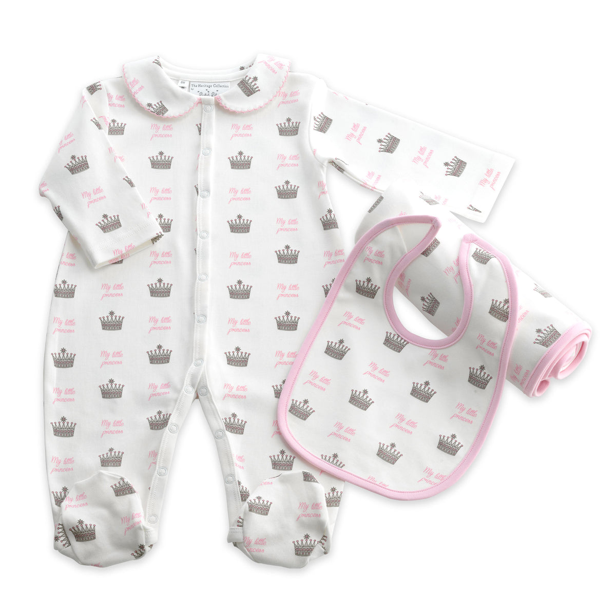 My Little Princess Babygro, Bib & Blanket Set