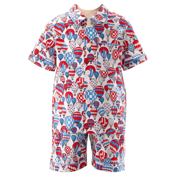 Red Hot Air Balloon Short Pyjamas