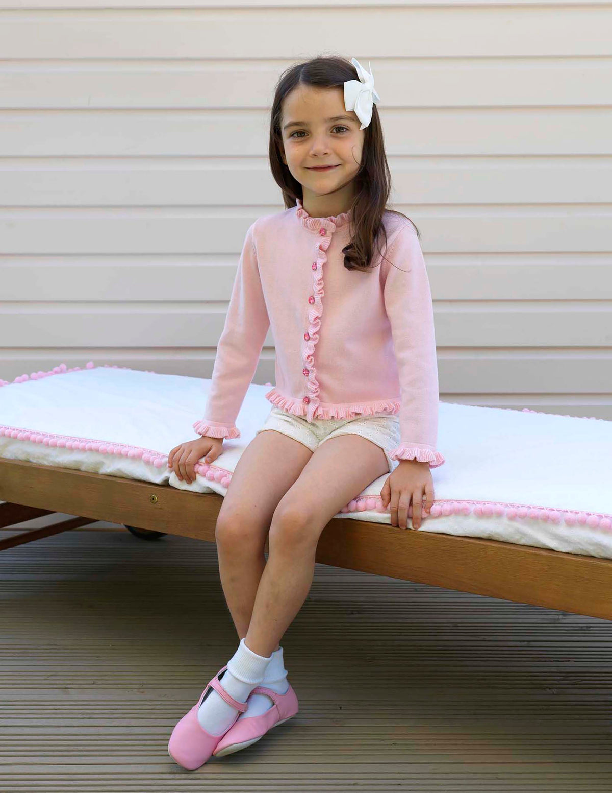 Pink Frill Cardigan