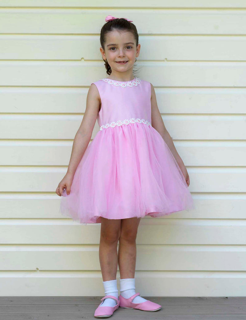 Pink Daisy Tulle Dress