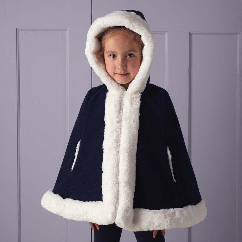 Fur trim cape 2025