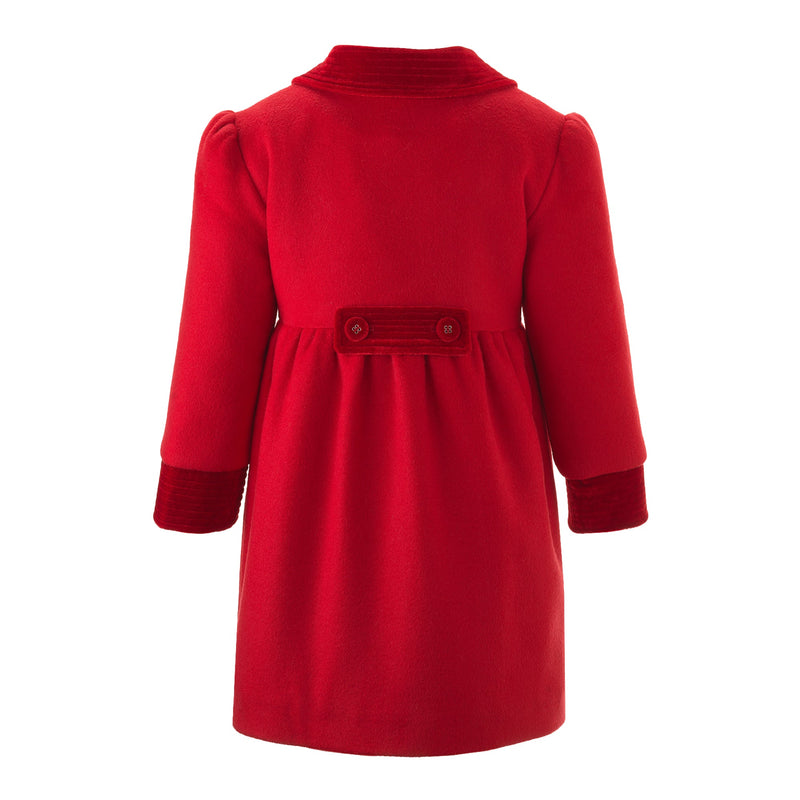 Red Velvet Trim Coat