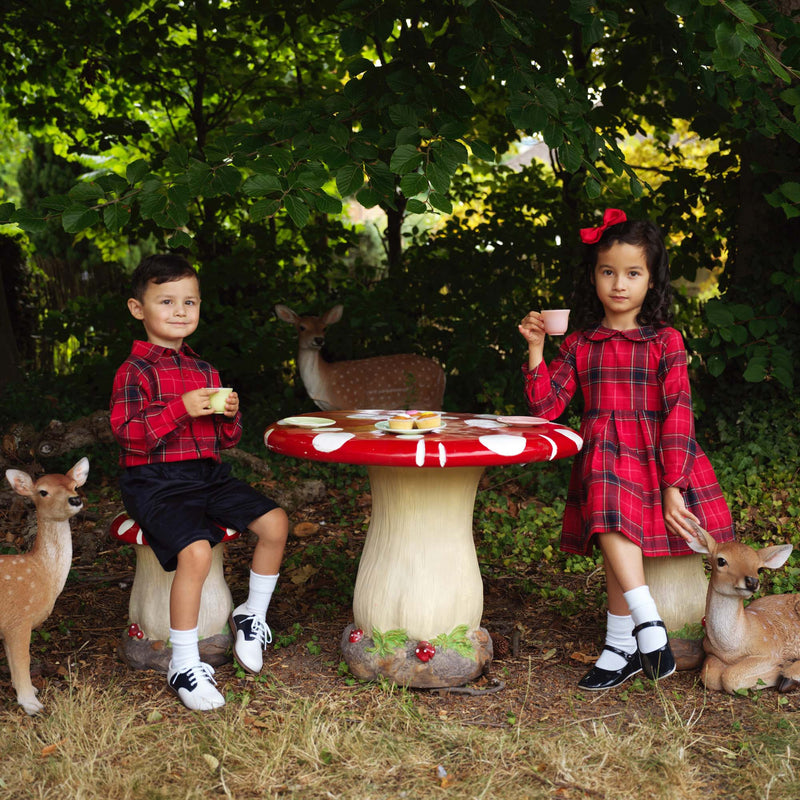 Red Tartan Flannel Pleated Dress