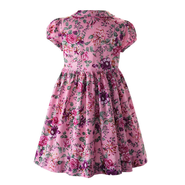 Pink Rose Button-Front Dress