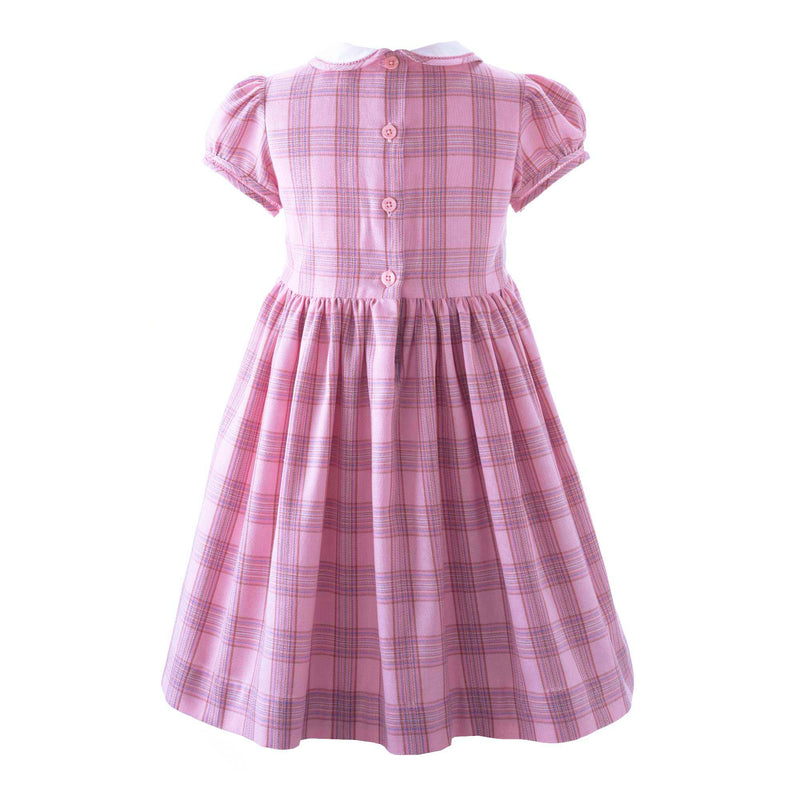 Pink Tartan Smocked Dress