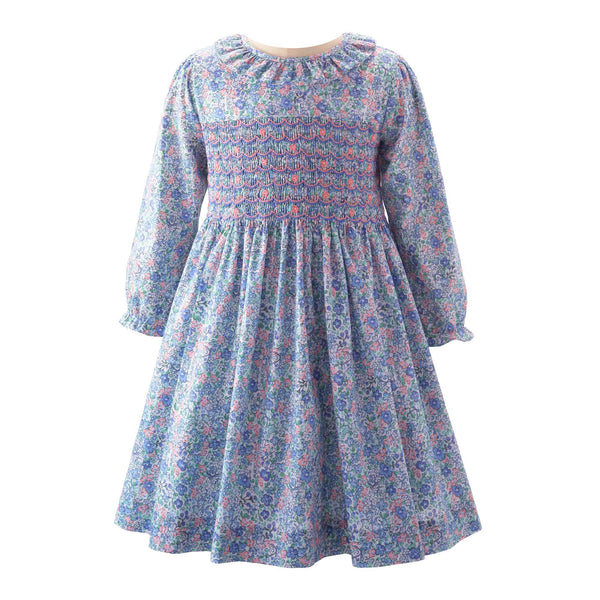 Pastel Floral Smocked Dress