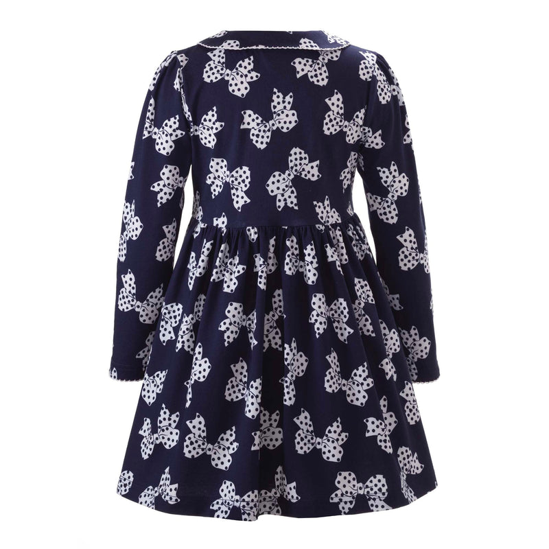 Polka Dot Bow Jersey Dress