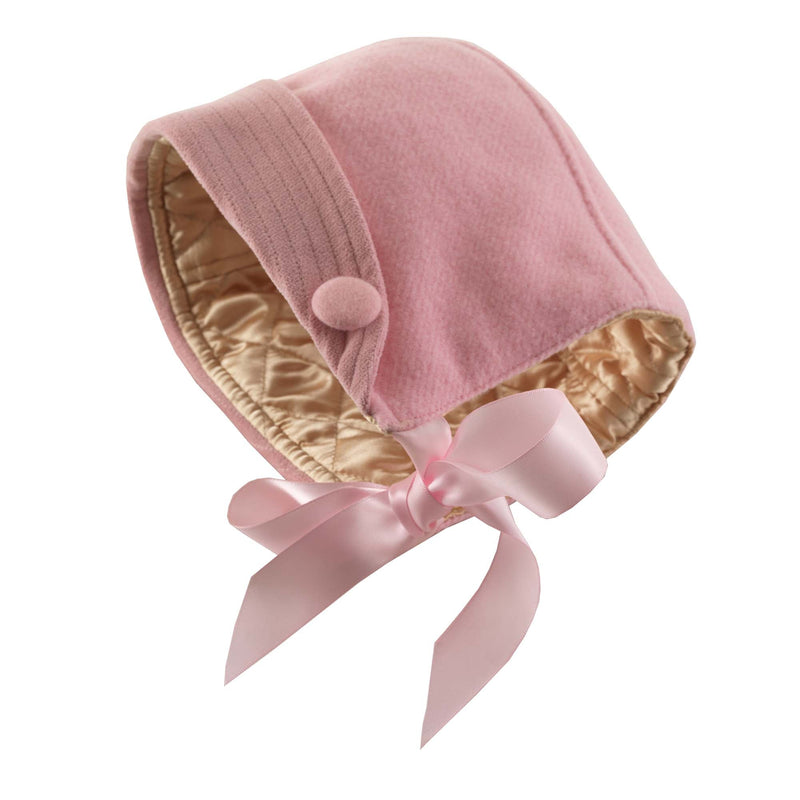 Pink Velvet Trim Bonnet