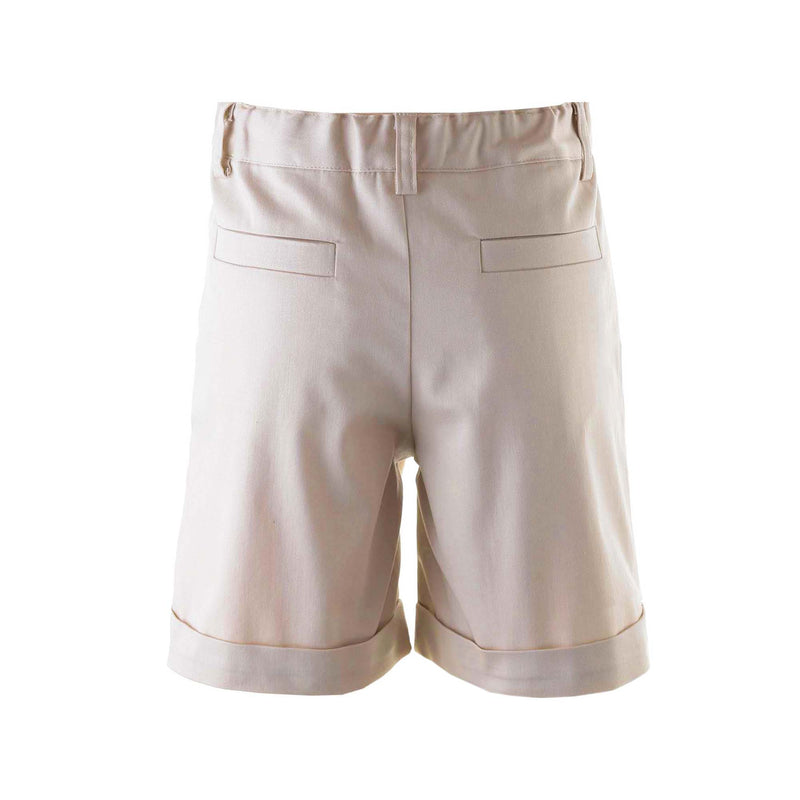 Beige Tailored Shorts