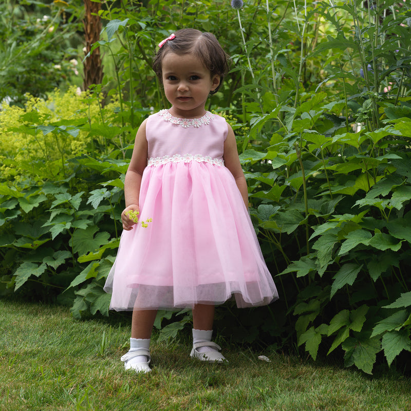 Pink Daisy Tulle Dress